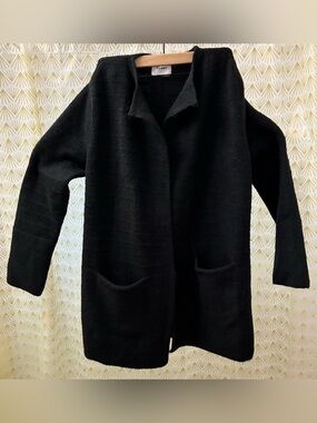 Old Navy Black Open-Front Pocket Cardigan -size L